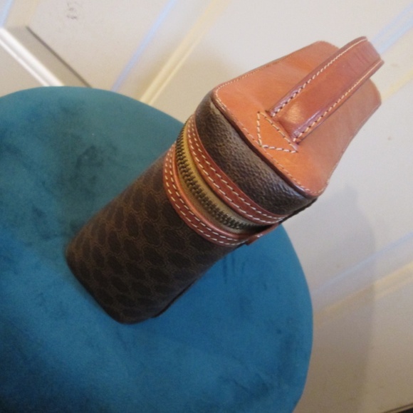 CELINE Macadam Makeup pouch Cosmetics Pouch Hand Bag Vanity bag Leather/PVC - Picture 4 of 16